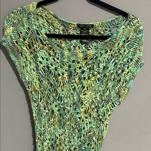 NIC+ZOE Green and Yellow Knit Top
